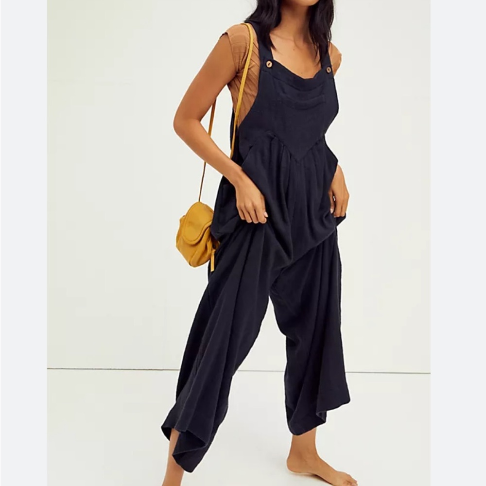 Free People Sun Drenched Overalls NWT size medium